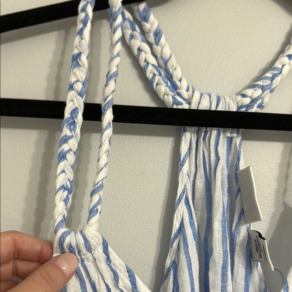 Rachel Zoe Blue and White Striped Swim Coverup - Picture 3 of 6